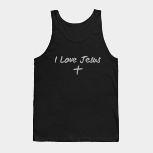 I Love Jesus (grey) Tank Top